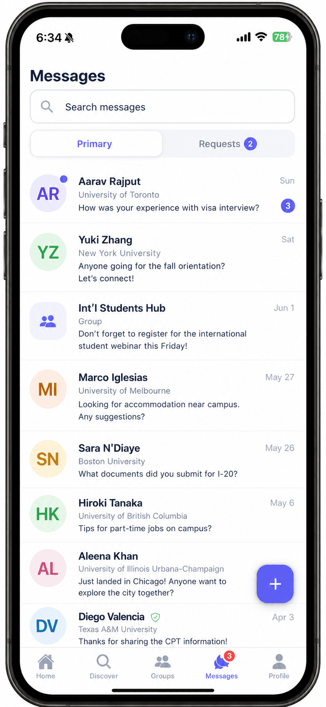 Messages โ Chat with connections
